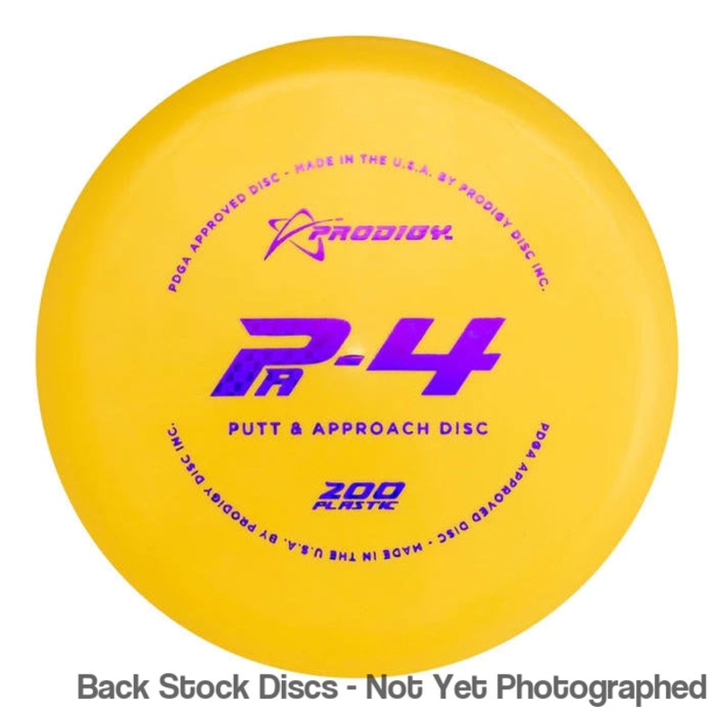 Prodigy 200 PA-4 Putter (Stock Stamp) [Back Stock Inventory – Disc and Stamp Color WILL VARY]