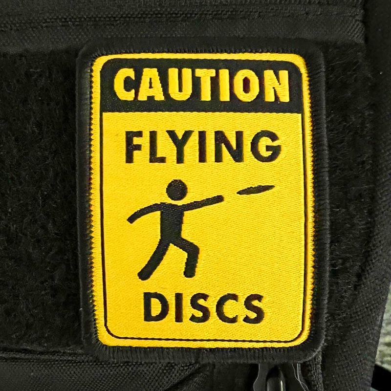 Caution Flying Discs Disc Golf Patches