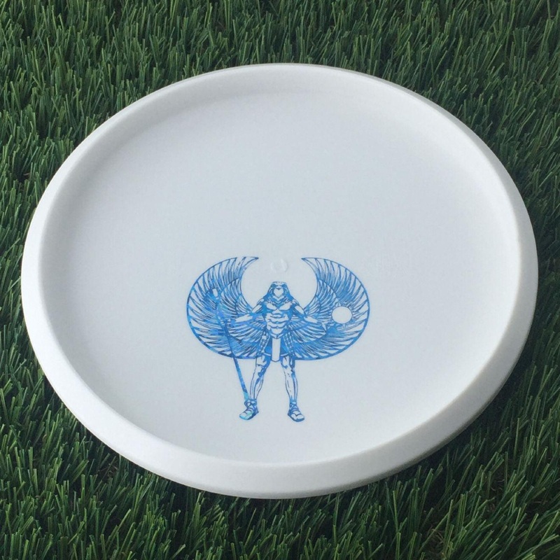 Discmania Italian D-Line Flex 1 P2 with Stock Top with Sky God Mini Bottom Stamp – 176g White
