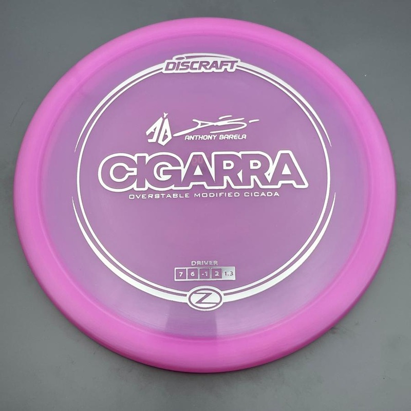 Discraft Elite Z Cigarra with Anthony Barela Signature – AB Stamp – 171.3g – Pink