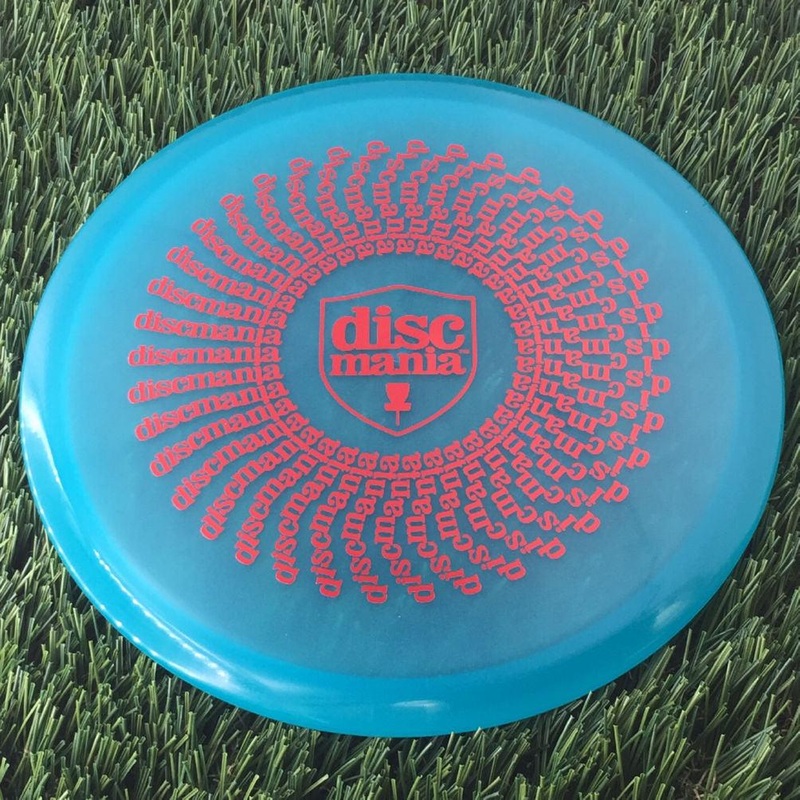 Discmania C-Line Color Glow MD1 Reinvented with Discmania Shield and Spiral Phenakistoscope Stamp – 177g – Translucent Blue