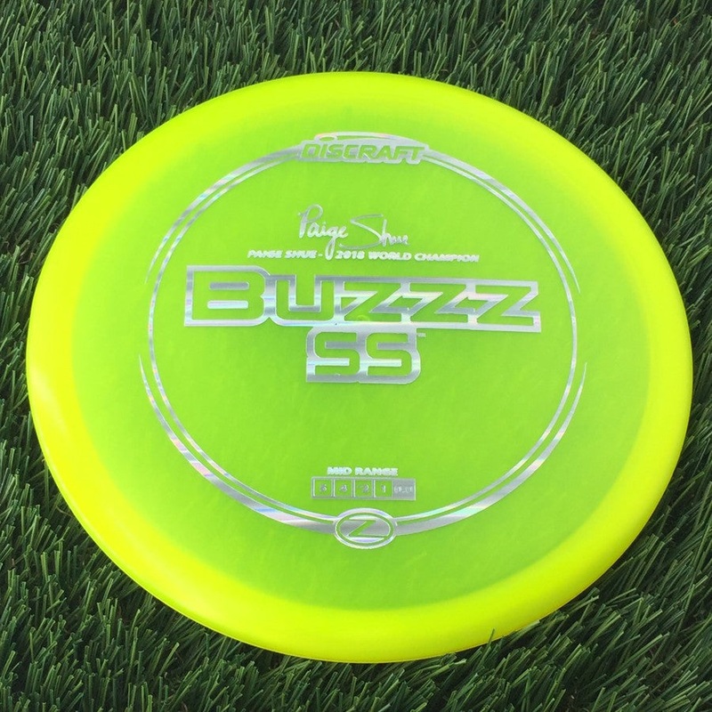 Discraft Elite Z BuzzzSS with Paige Shue – 2018 World Champion Stamp – 169g – Translucent Yellow