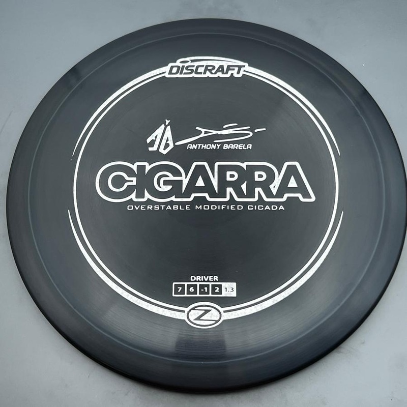 Discraft Elite Z Cigarra with Anthony Barela Signature – AB Stamp – 173.6g – Black