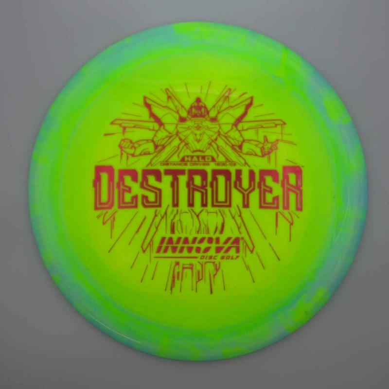 Innova Halo Star Destroyer with Burst Logo Stock Stamp – 173.3g – Lime Green