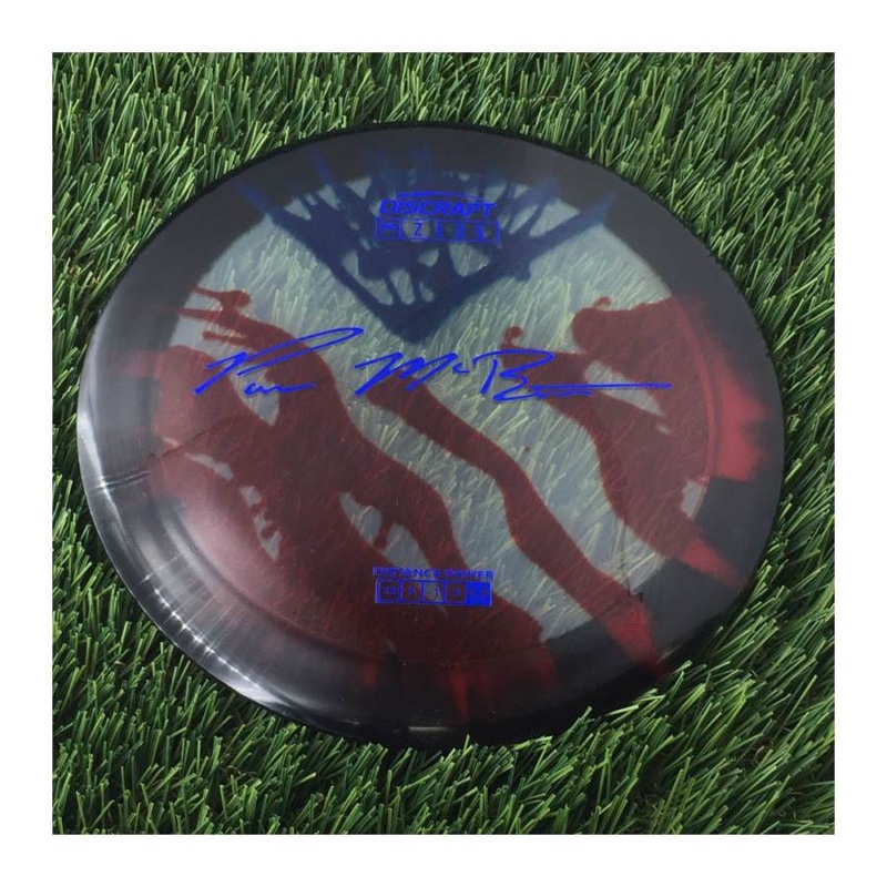 Discraft Elite Z Fly-Dyed Zeus with Paul McBeth Large Signature Stamp – 169g – Translucent Flag