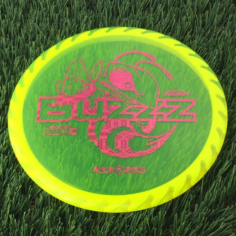 Discraft Elite Z FuZed Line with Saw Pattern Buzzz with Big Bee with Saw Blade – “Buzzzsaw” Stamp – 180g – Translucent Yellow