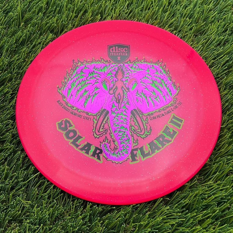 Discmania C-Line Glow Metal Flake FD3 with Alden Harris Signature Series Solar Flare II (Triple Foil) Stamp – 175.47g – Pink
