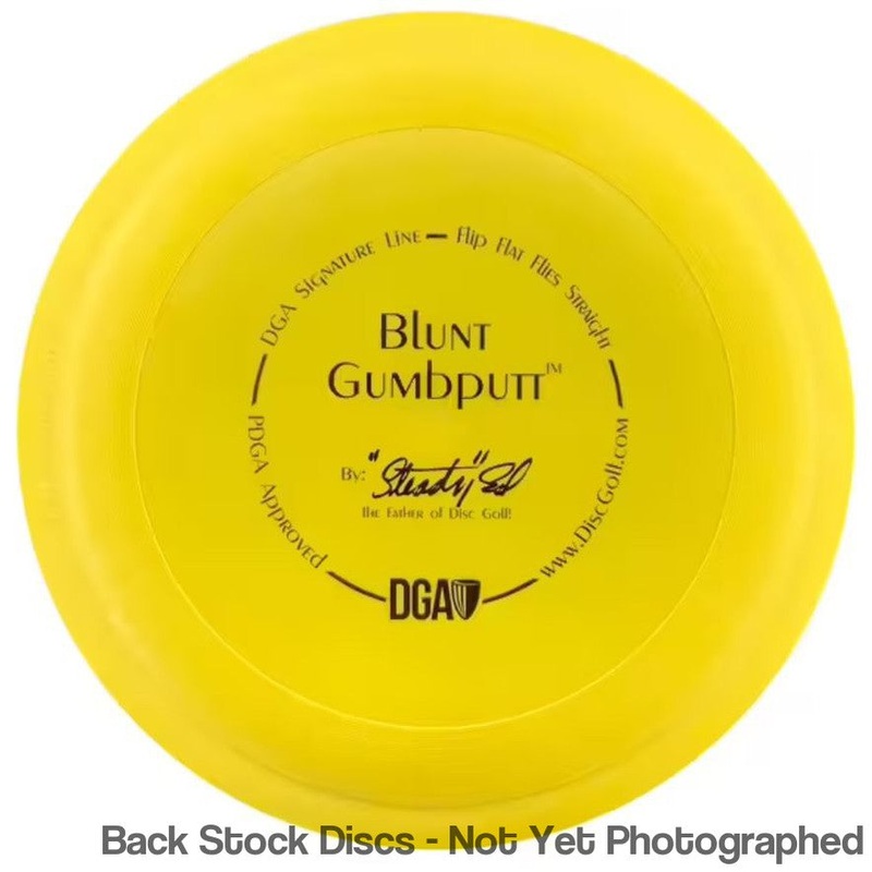 DGA Signature Line Blunt Gumbputt Putter with Flip Flat Flies Straight – By Steady Ed – The Father of Disc Golf! Stamp [Back Stock Inventory – Disc and Stamp Color WILL VARY]