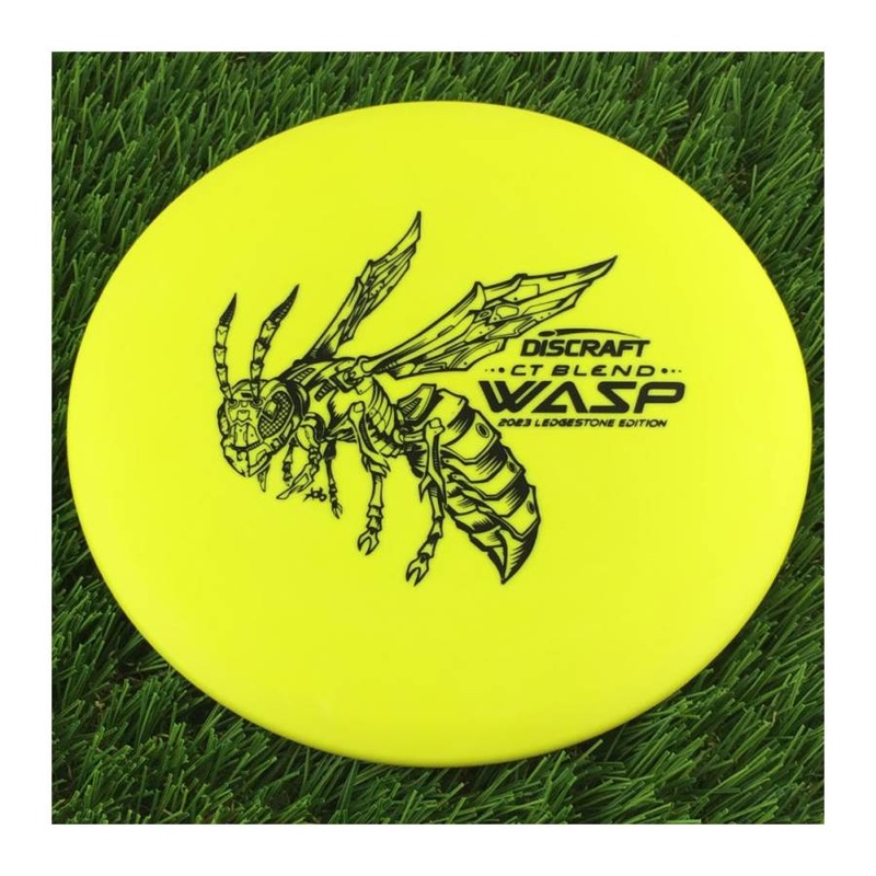 Discraft Crazy Tuff (CT) Blend Wasp with 2023 Ledgestone Edition – Wave 3 Stamp – 173g – Solid Muted Yellow