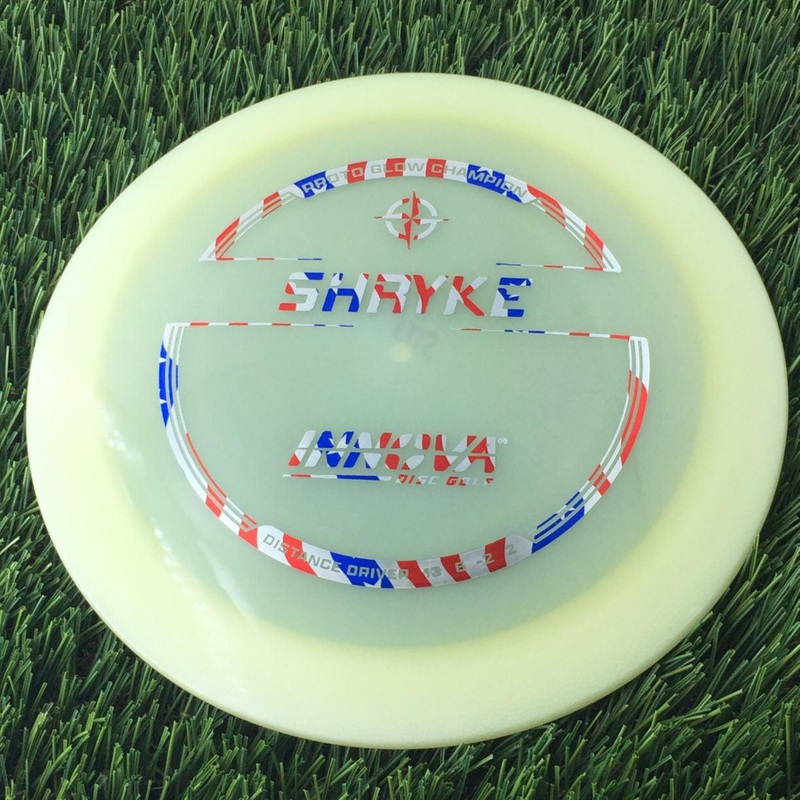 Innova Proto Glow Champion Champion Shryke with Burst Logo Stock Stamp – 175g – Translucent Glow