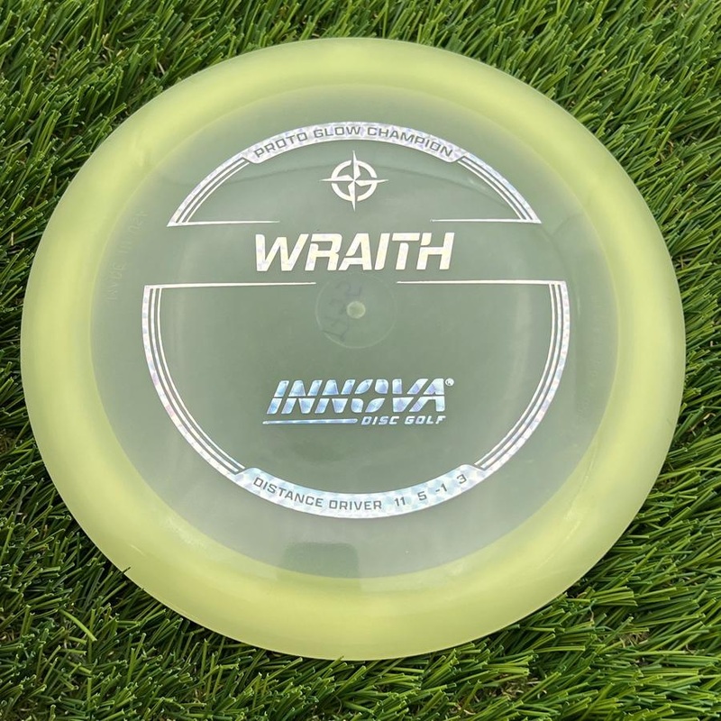 Innova Proto Glow Champion Wraith with Burst Logo Stock Stamp – 174.4g – Glow