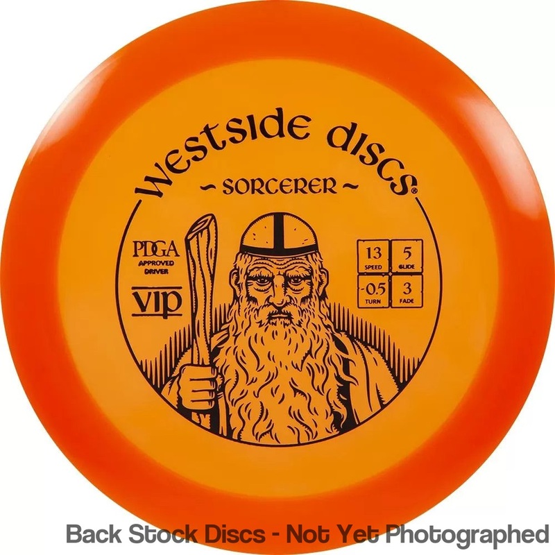 Westside VIP Sorcerer Distance Driver (Stock Stamp) [Back Stock Inventory – Disc and Stamp Color WILL VARY]