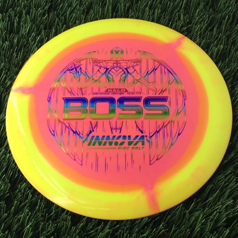 Innova Halo Star Boss with Burst Logo Stock Stamp – 160g Orangish Yellow