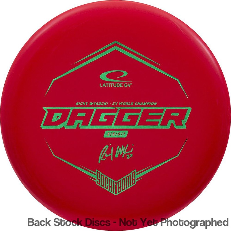 Latitude 64 Royal Sense Dagger Putter with Ricky Wysocki – 2X World Champion – SockiBomb Stamp [Back Stock Inventory – Disc and Stamp Color WILL VARY]