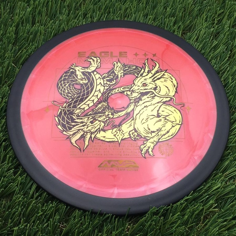 MVP Plasma Dimension with Eagle McMahon Team Series & Synergy Series Dragon Art by Green C Studio Stamp – 172.96g – Red