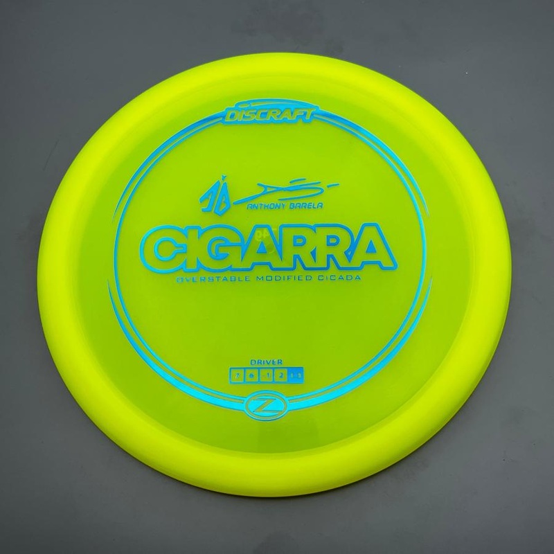 Discraft Elite Z Cigarra with Anthony Barela Signature – AB Stamp – 175.3g – Yellow