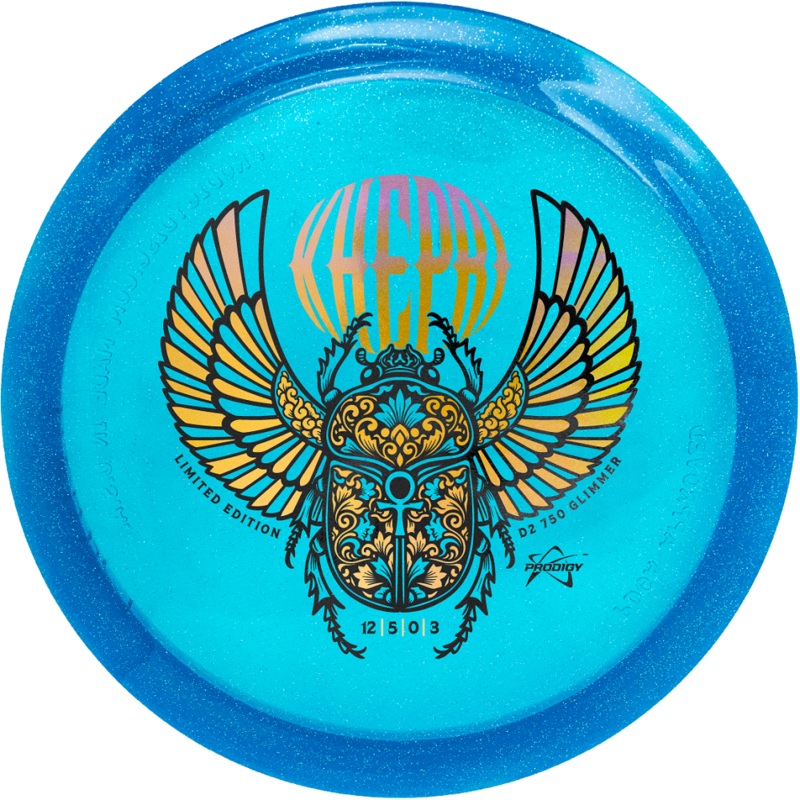 Prodigy Limited Edition Khepri Stamp Glimmer 750 Series D2 Distance Driver Golf Disc