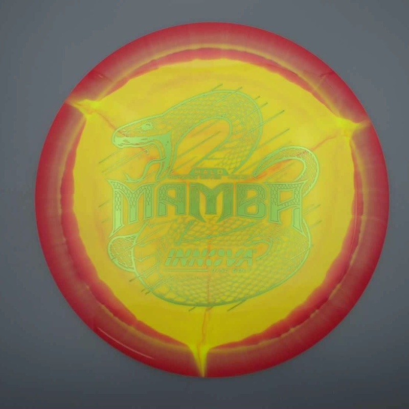 Innova Halo Star Mamba with Burst Logo Stock Stamp – 169g – Red rim Yellow