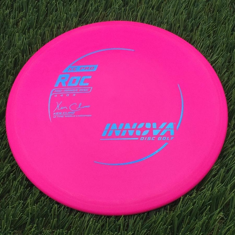 Innova Pro KC Roc with Ken Climo 12 Time World Champion Burst Logo Stamp – 179.6g – Pink