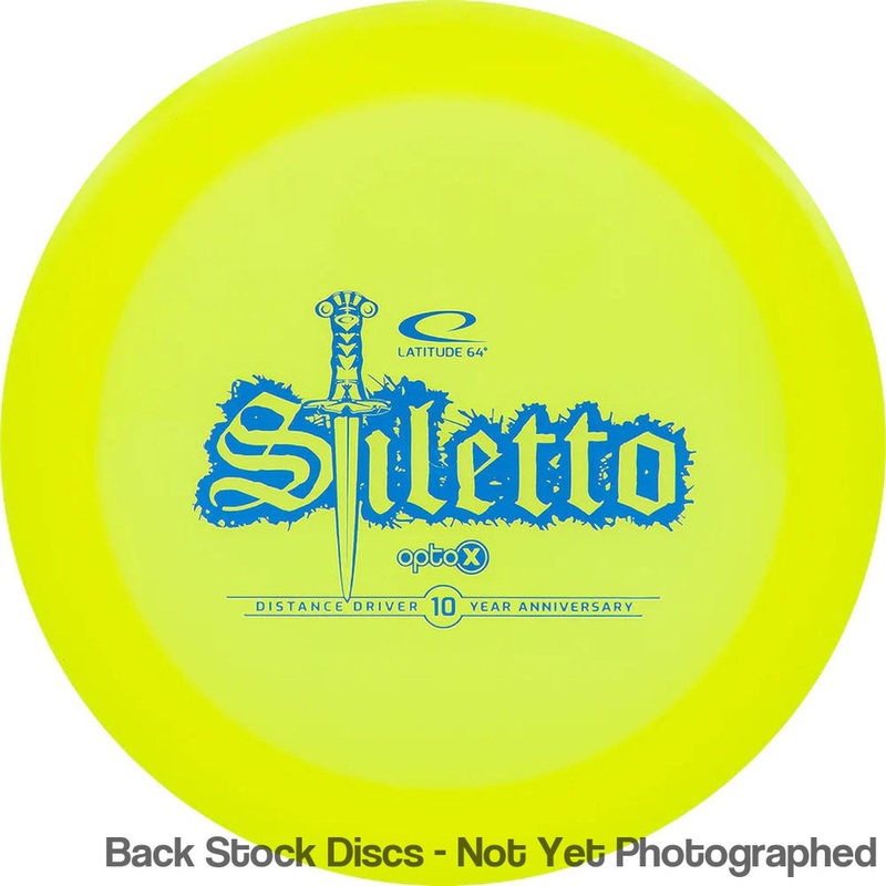 Latitude 64 Opto-X Stiletto Distance Driver with 10 Year Anniversary Sword Stamp [Back Stock Inventory – Disc and Stamp Color WILL VARY]