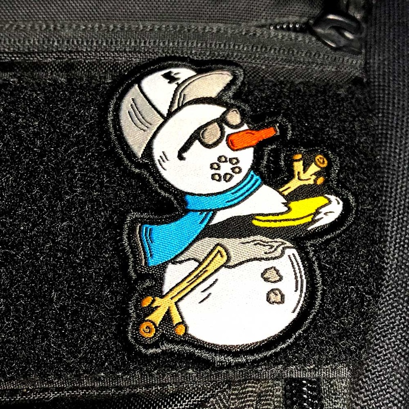 Snowman Winter Disc Golf Patch