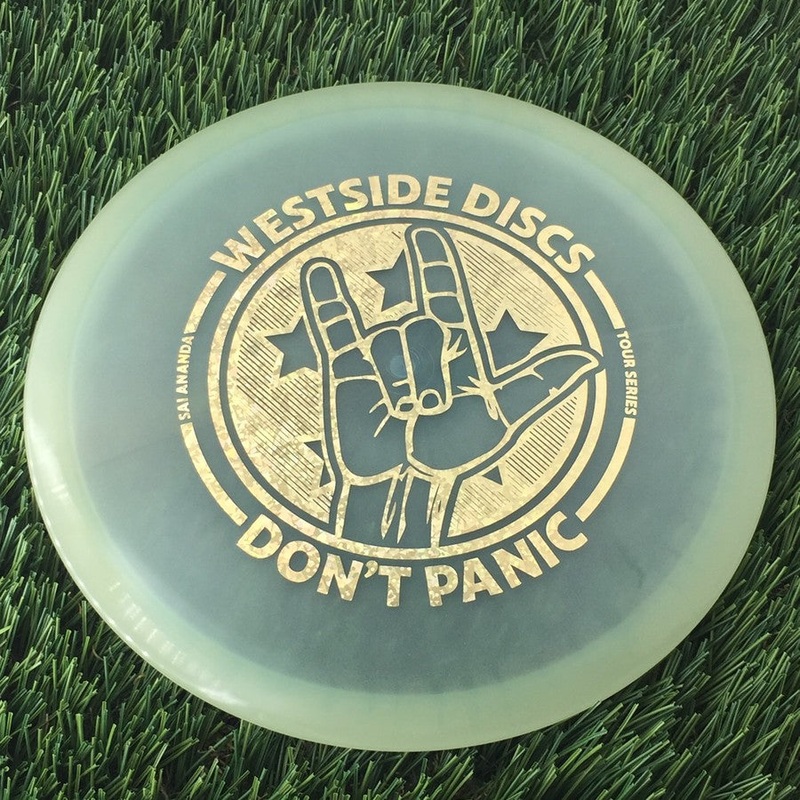 Westside VIP Ice Orbit Moonshine Glow Gatekeeper with Sai Ananda “Don’t Panic” 2024 Tour Series Stamp – 179g – Translucent Turquoise Blue