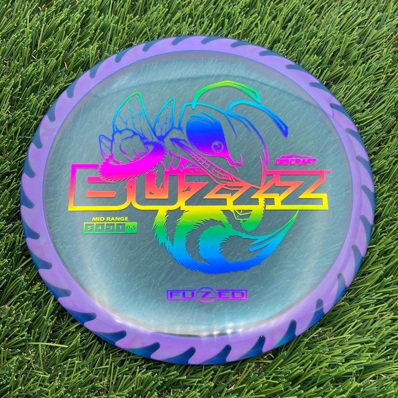 Discraft Elite Z FuZed Line with Saw Pattern Buzzz with Big Bee with Saw Blade – “Buzzzsaw” Stamp – 175.6g – Purple