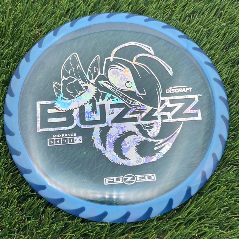 Discraft Elite Z FuZed Line with Saw Pattern Buzzz with Big Bee with Saw Blade – “Buzzzsaw” Stamp – 173.7g – Blue