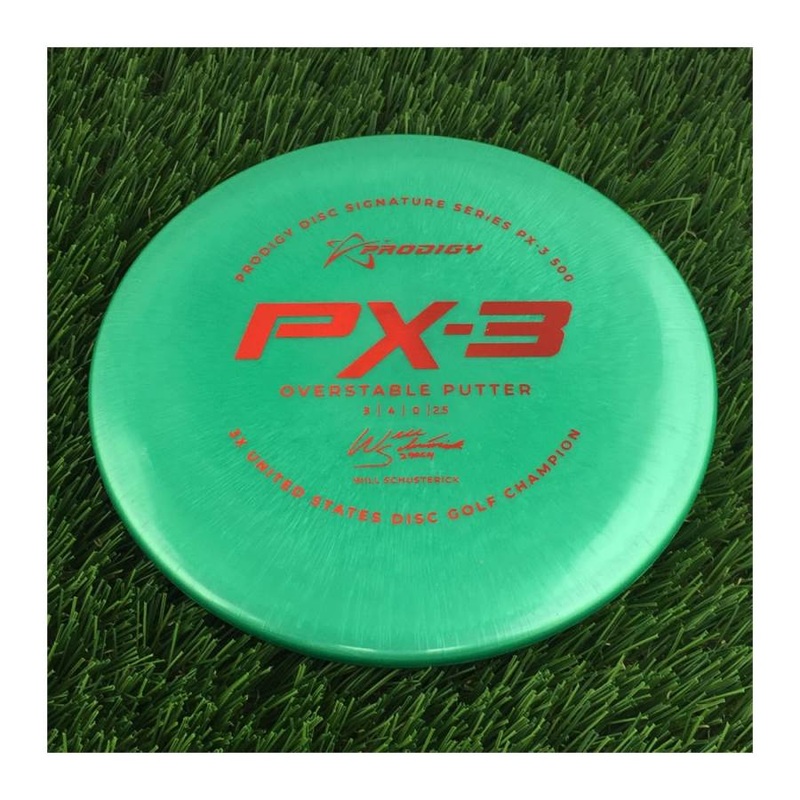 Prodigy 500 PX-3 with 2022 Signature Series Will Schusterick – 3X United States Disc Golf Champion Stamp – 174g Green