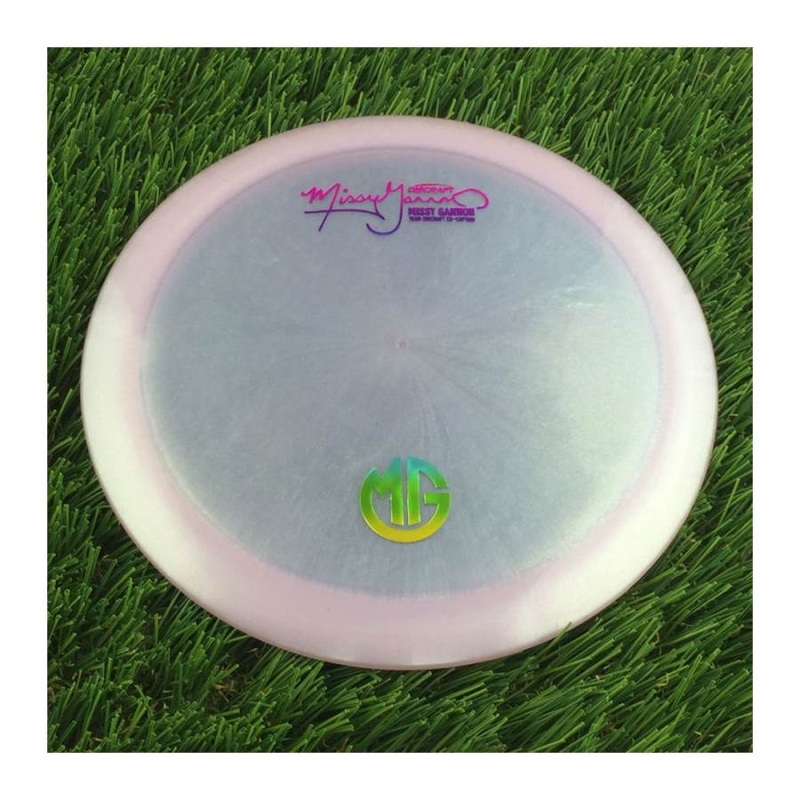 Discraft Elite Z Color Shift Thrasher with Missy Gannon Signature Team Discraft Co-Captain – MG Small Logo Stamp – 174g – Translucent Muted Purple