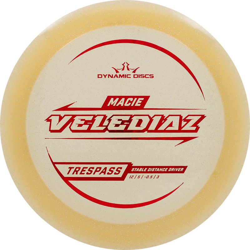 Dynamic Discs Lucid Gold Metal Flake Trespass – Macie Velediaz (2025 Tour Series)