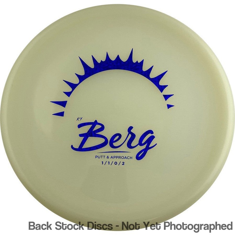 Kastaplast K1 Glow Berg Putter with Script Font Stock Stamp [Back Stock Inventory – Disc and Stamp Color WILL VARY]