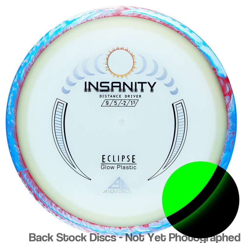 Axiom Eclipse Glow 2.0 Insanity Distance Driver (Stock Stamp) [Back Stock Inventory – Disc and Stamp Color WILL VARY]