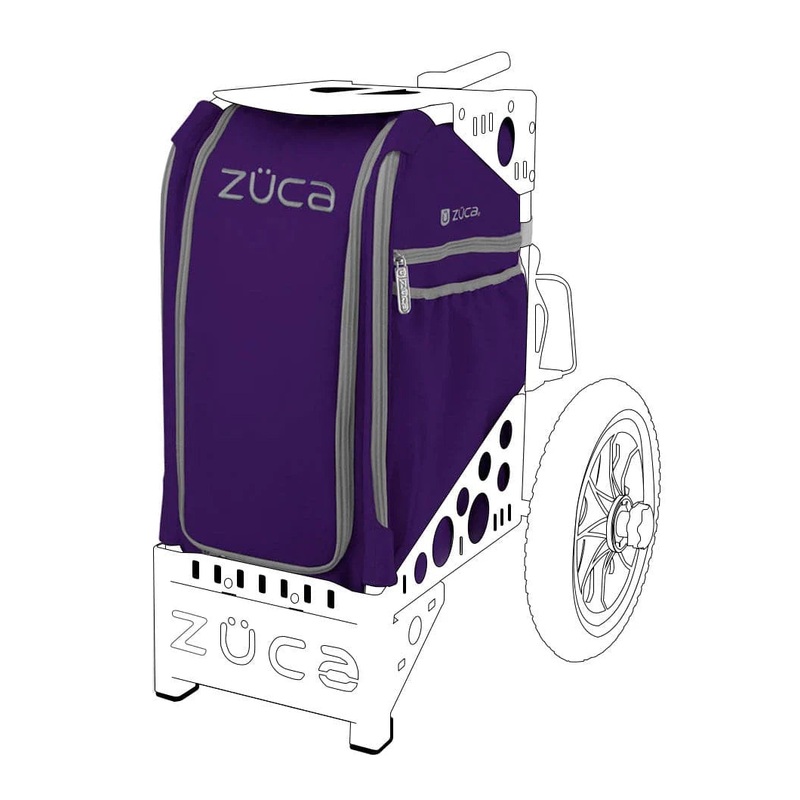 Zuca All Terrain Disc Golf Cart Insert Bag W/ Accessory Pouch – Purple