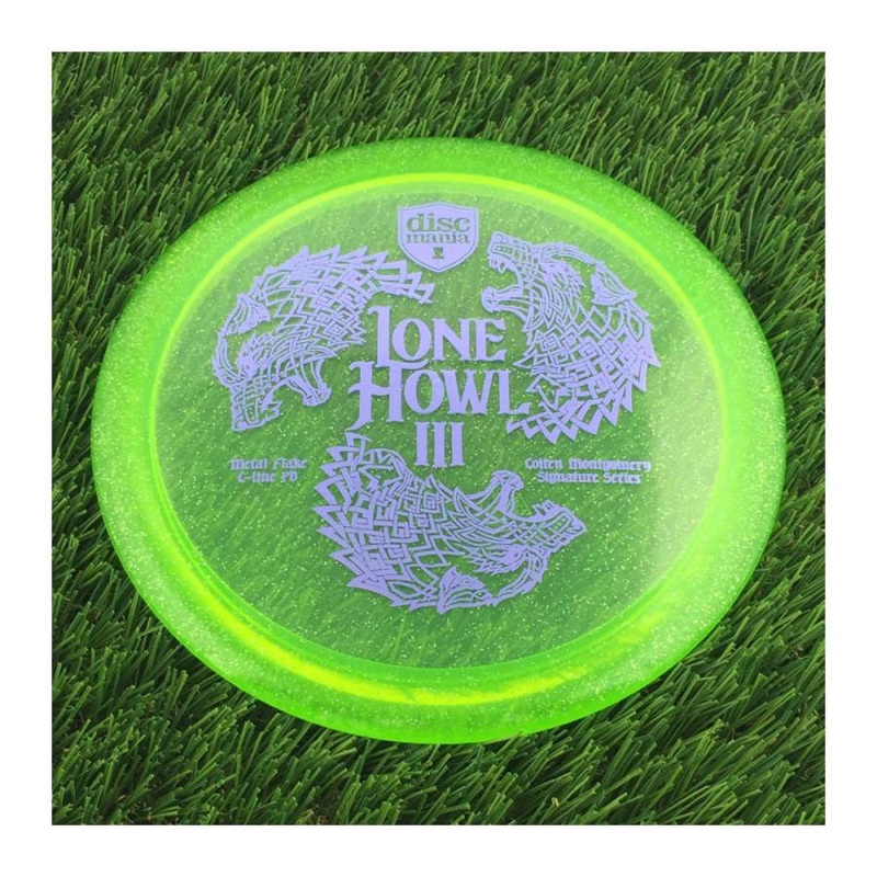 Discmania C-Line Metal Flake PD with Lone Howl III Colten Montgomery Signature Series Stamp – 171g – Translucent Green