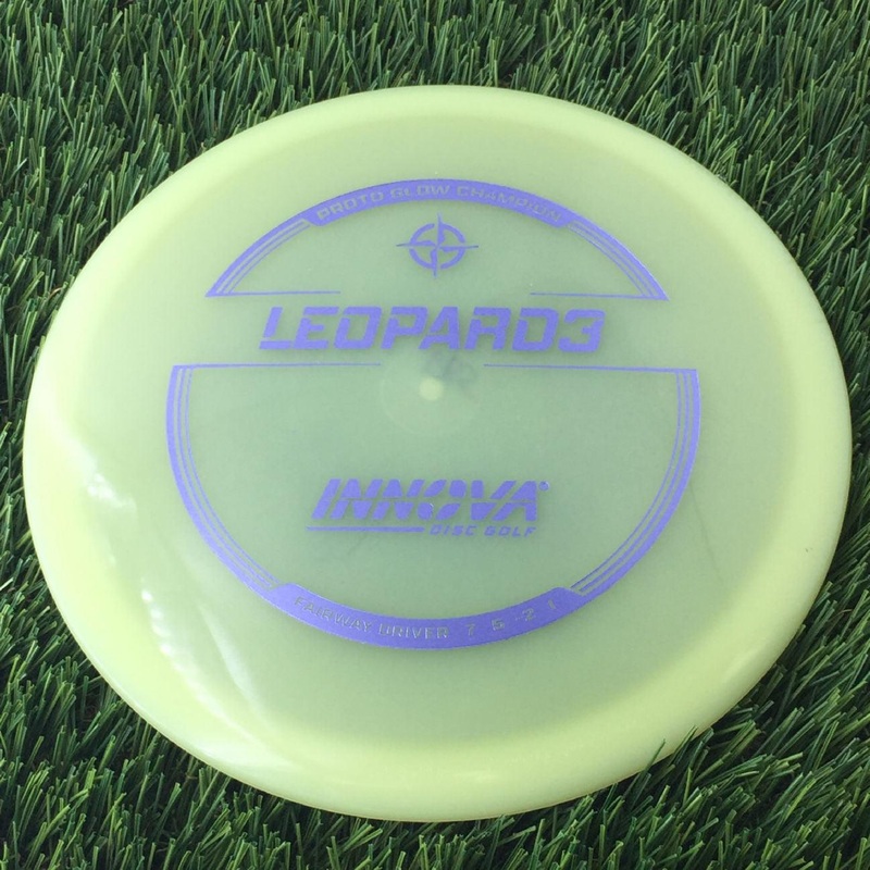Innova Proto Glow Champion Leopard3 with Burst Logo Stock Stamp – 175g – Translucent Glow