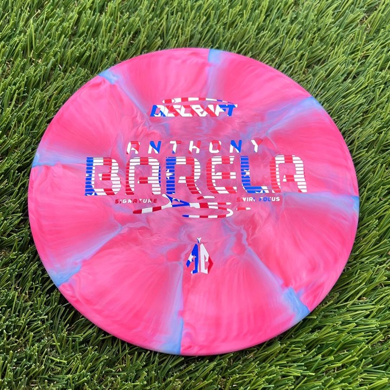 Discraft Crazy Tough CT Swirl Focus with Anthony Barela Signature – AB Stamp – 173.9g – Pink