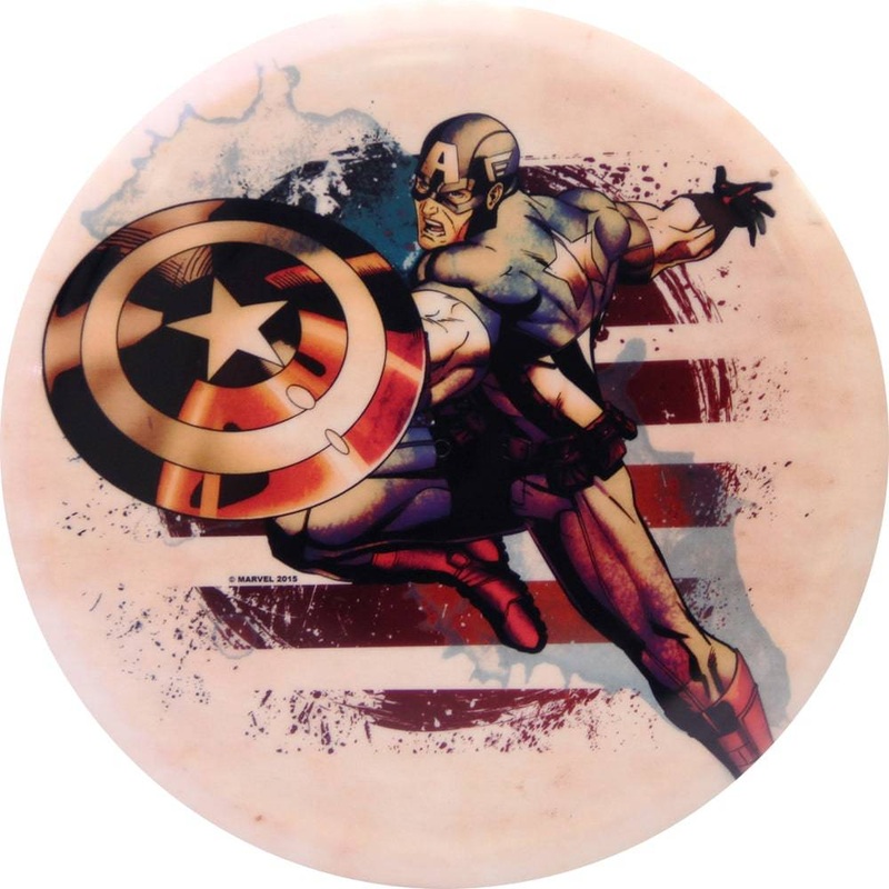 Dynamic Discs Marvel Captain America DyeMax Splatter Series Fuzion Truth Midrange Golf Disc
