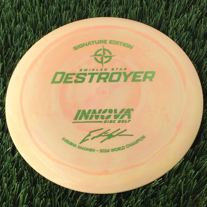 Innova Swirled Star Destroyer with Eveliina Salonen – 2024 World Champion Signature Edition Stamp – 149g Light Orange