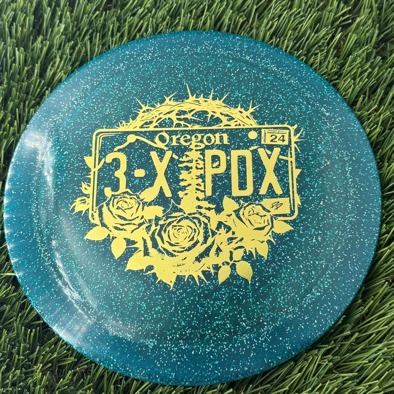 Discraft CryZtal Sparkle Drive with Paige Pierce – Oregon 3x PDX Winner – Roses and Thorns Stamp – 169g – Translucent Blue