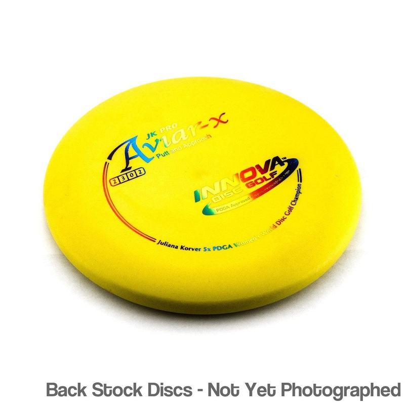 Innova Pro JK Aviar-x Putter with Juliana Korver 5x PDGA Women’s World Disc Golf Champion Stamp [Back Stock Inventory – Disc and Stamp Color WILL VARY]