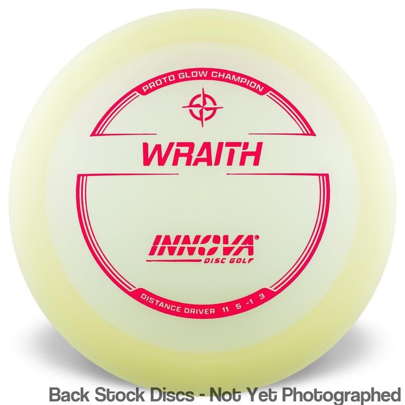 Innova Proto Glow Champion Wraith Distance Driver with Burst Logo Stock Stamp [Back Stock Inventory – Disc and Stamp Color WILL VARY]