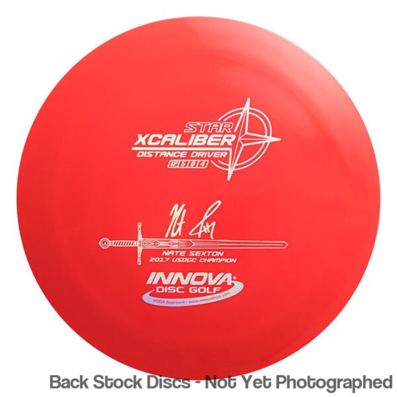Innova Star Xcaliber Distance Driver with Nate Sexton 2017 USDGC Champion – Sexcaliber Stamp [Back Stock Inventory – Disc and Stamp Color WILL VARY]