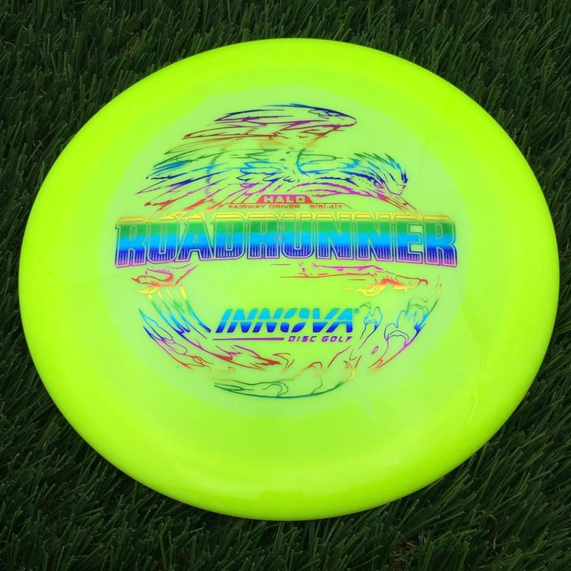Innova Halo Star Roadrunner with Burst Logo Stock Stamp – 169g – Hilighter Yellow