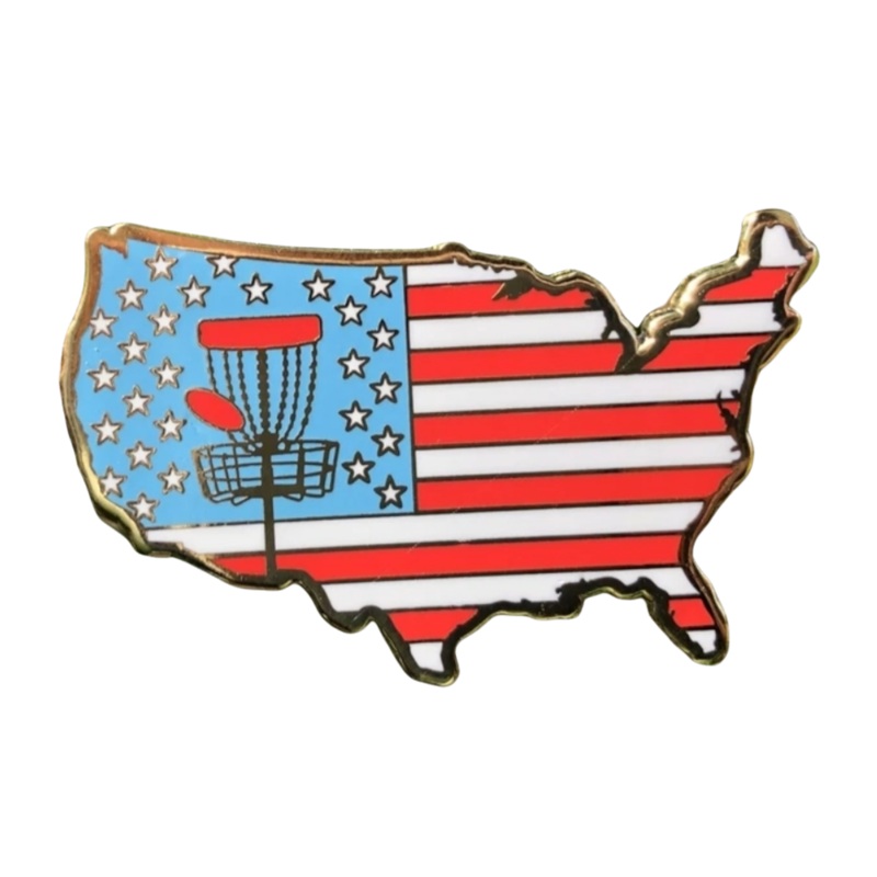 USA & State Disc Golf Pins