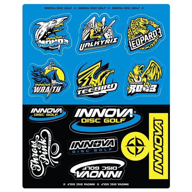 Innova Disc Golf Mako3 / Valkyrie / Leopard3 Sticker Sheet