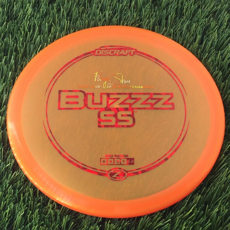 Discraft Elite Z BuzzzSS with Paige Shue – 2018 World Champion Stamp – 180g – Translucent Orange