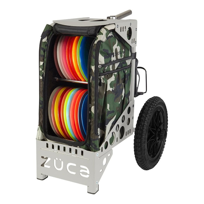 Zuca Gray All Terrain Disc Golf Cart – Woodland Camo All Terrain Insert Bag