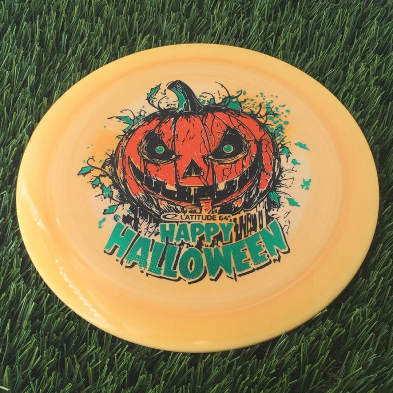 Latitude 64 Royal Grand Rive with Happy Halloween Spooky Pumpkin – Triple Foil 2024 Stamp – 174g Orangish Cream
