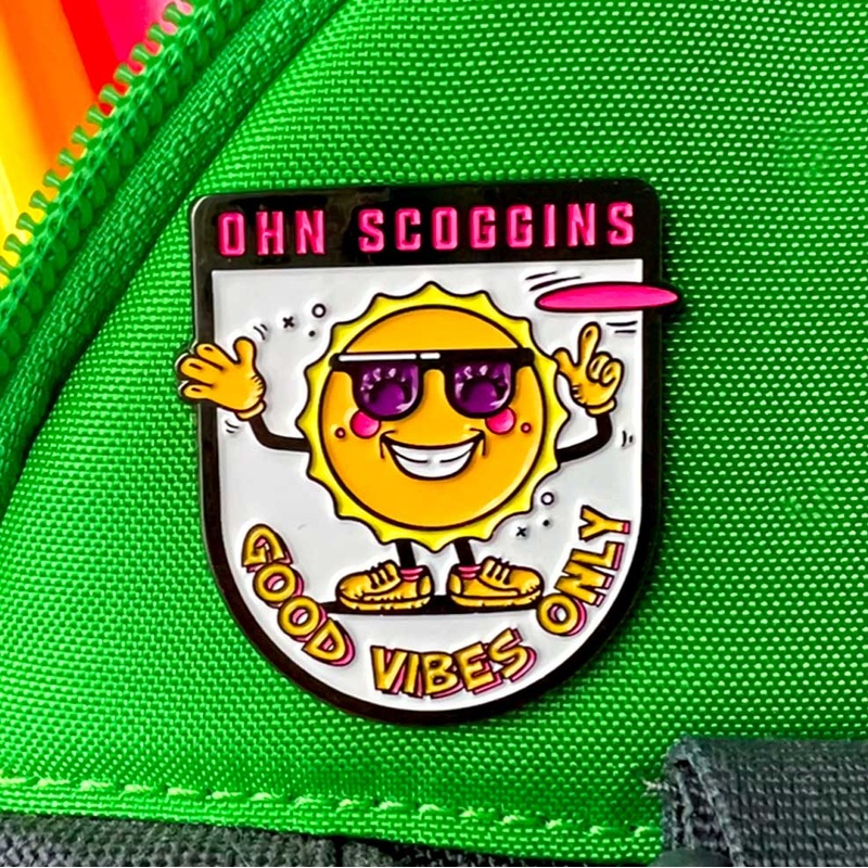 Ohn Scoggins “Good Vibes Only” Disc Golf Pin – 100 Limited Edition Pins